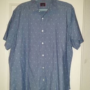 UNTUCKit Casual Button Down Short Sleeve Anchors Print Men's sz XXL